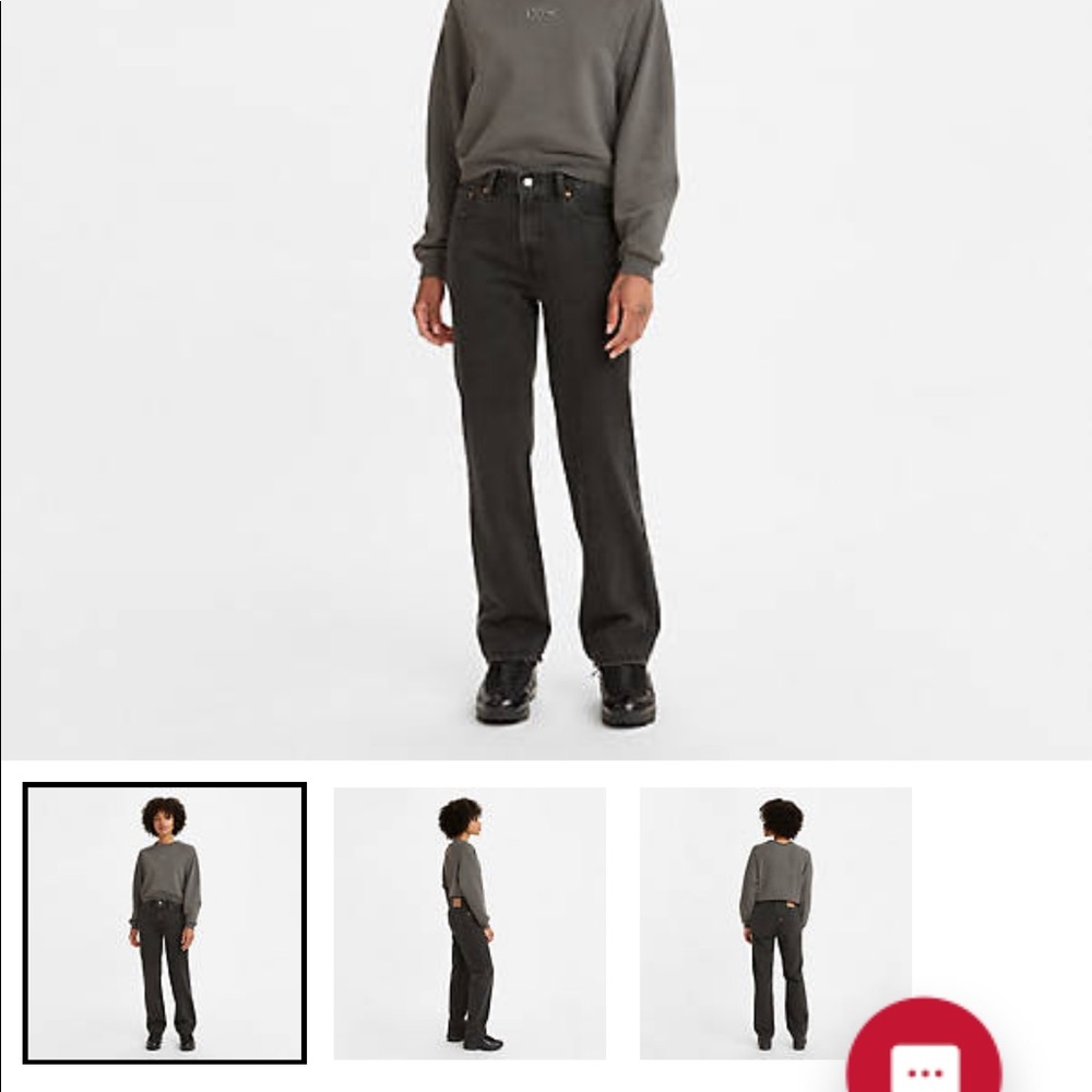 Levi’s Low Pro Straight Jeans Black